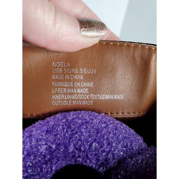 Noela Brown Faux Snakeskin Lace Up Platform Stiletto Boots Size 8.5M - Picture 6 of 10